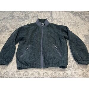 Vintage Slazenger Golf Collection Sz Large Gray Acrylic wool jacket lined zip